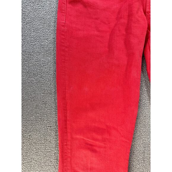Mother Superior The Hustler Ankle Fray Jeans The Devil May Care Mars Red Sz 28 - Picture 6 of 15